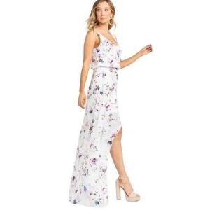 Show Me Your Mumu Maxi Dress Womens Medium White Floral Bridesmaid Babyshower